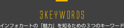 インフォカートの「魅力」を知るための3つのキーワード